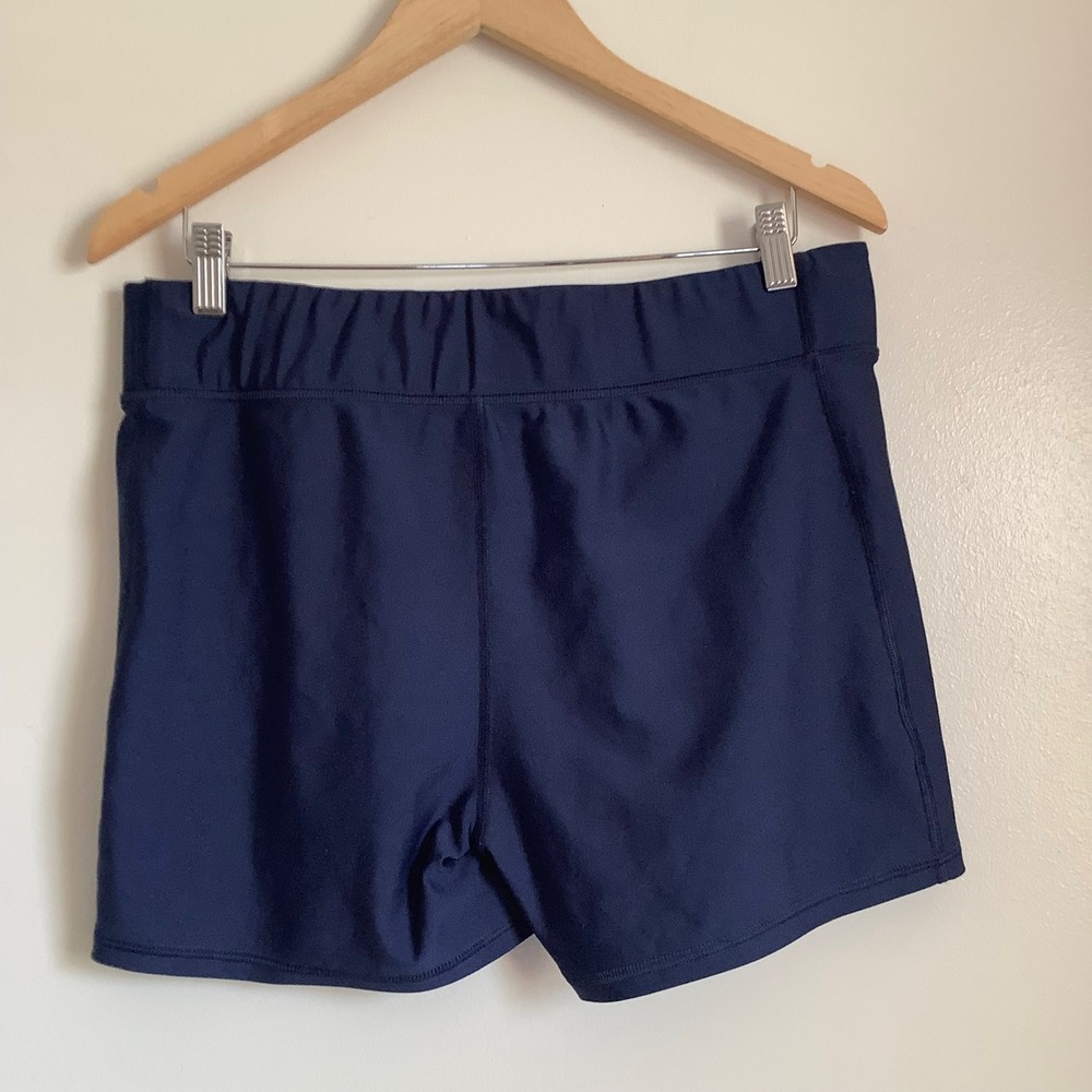 Under Armour HeatGear Navy Blue Compression Athletic Shorts Womens 2XL 2TG EEG - Picture 4 of 9